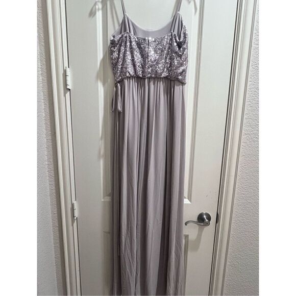 Champagne sequin sleeveless formal gown, sz 4, new with tags prom bridesmaid - Picture 3 of 5